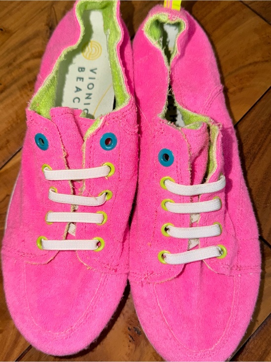 Vionic Shoes - Vionic Beach Pismo Pink and Lime Sneakers sz 10